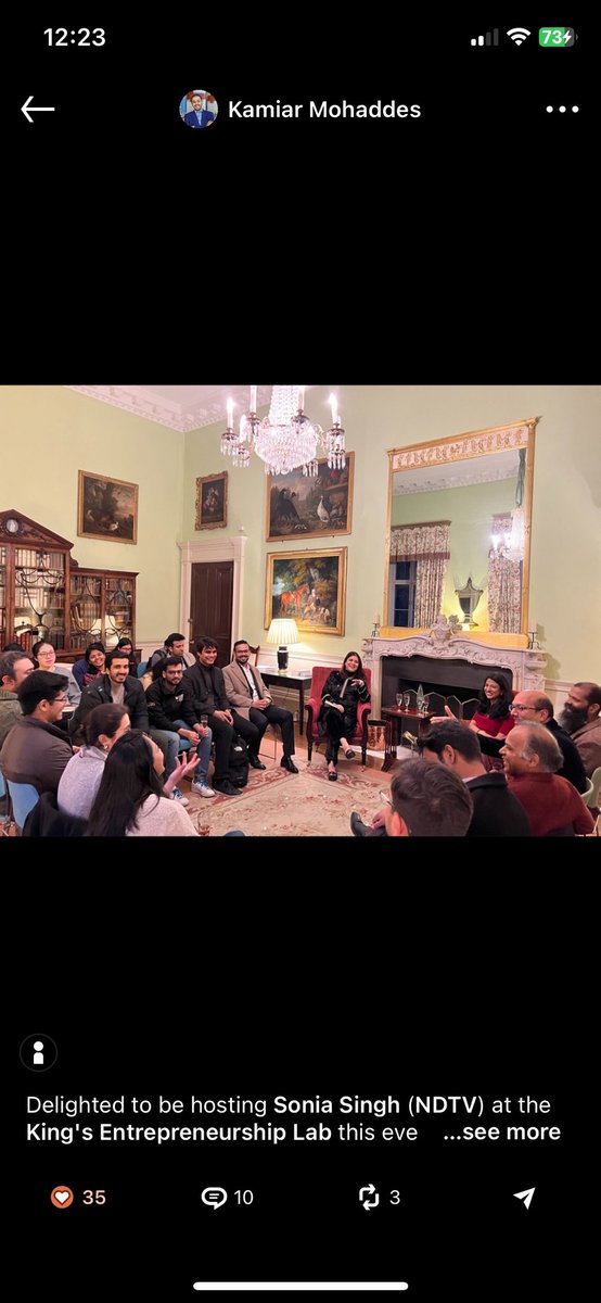 It was a pleasure to be in conversation with @soniandtv on the Indian elections and the role of women in the political space and beyond, in this beautiful @Kings_College room.Thank you @KamiarMohaddes,@JaideepPrabhu & @CambridgeJBS students for making it a very special evening.