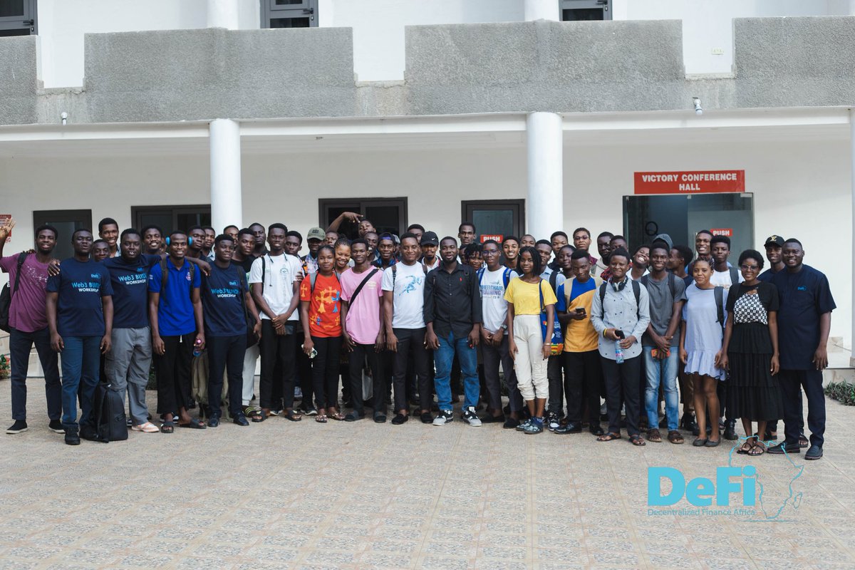 defiafrica's tweet photo. Exciting news from the heart of Ghana! 🇬🇭 
The DeFi Africa Web3 BUIDL Workshop at the Ho Technical University was a massive success, with 64 student developers out of 100 registrants joining in. 

Special thanks to @arbitrum Grants for sponsorship. 
Kudos to the Computer Science Department of HTU and the Blockchain Builders Club for collaboration. 

The developers during the 3 days workshop, dove into Web3, Blockchain, Smart contracts, Solidity programming, and Dapps development. 

Participants even deployed on Arbitrum L2 testnet and built a Decentralized storage app from scratch! 

Together, we're empowering💡the next generation of blockchain innovators in Africa! @arbitrum @SEEDLatam #DeFiAfrica #Web3 #BlockchainEducation 🌍💡