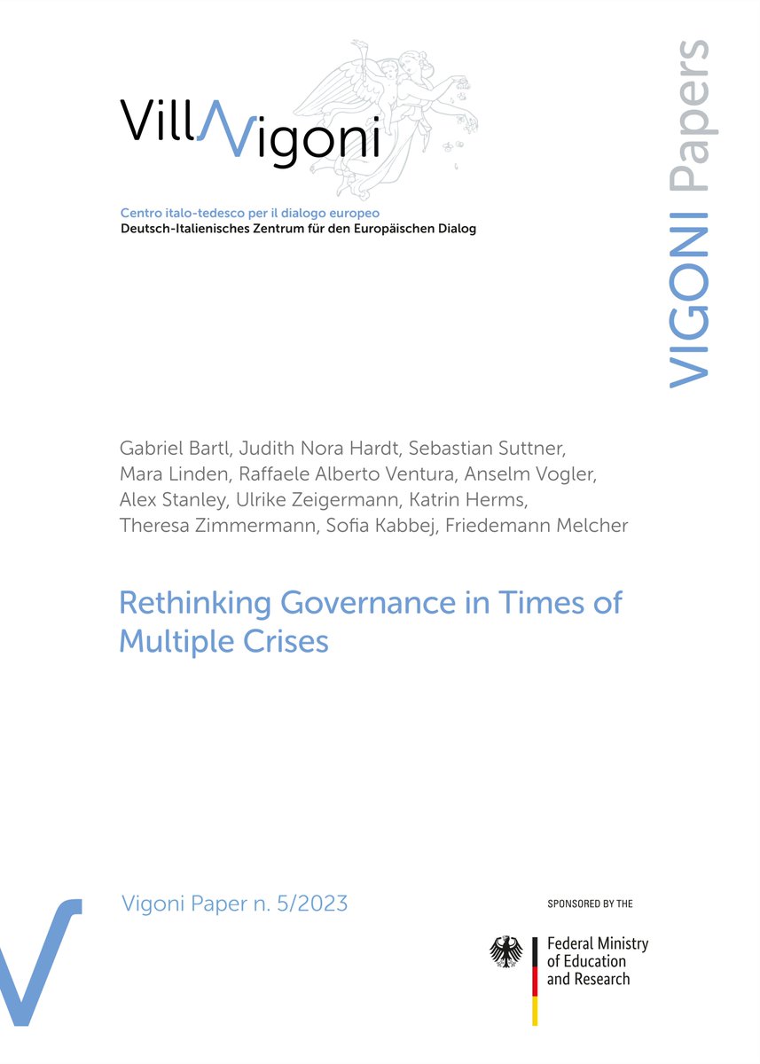 A new #VigoniPaper is out now! 
It stems from a workshop that sought to critically rethink #governance in times of multiple crises by assessing the crisis responses of political decision-makers, scientific experts &amp; society at large in the context of climate change &amp; pandemics 🧵