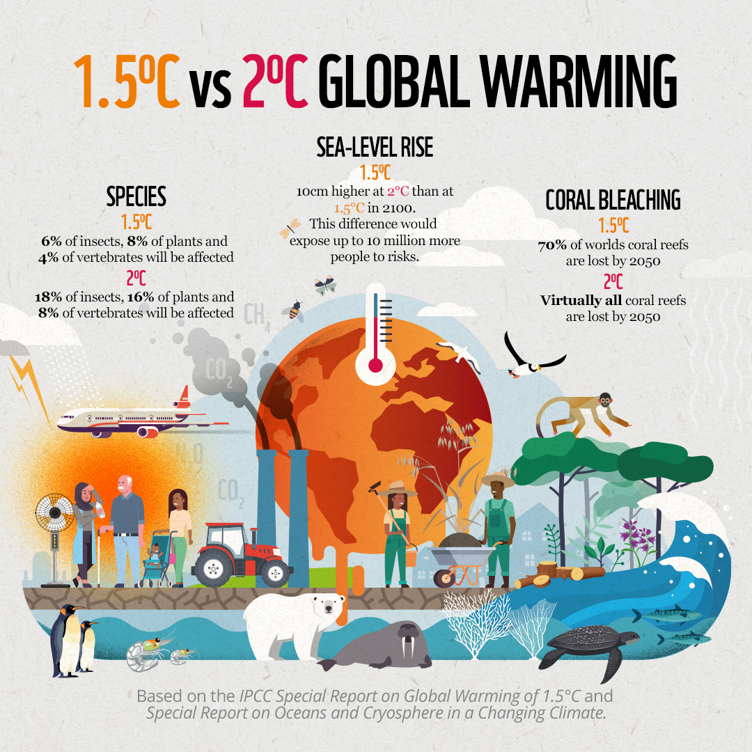 🌡️ What we do today will change the future of our planet! Our world is heating up 🔥 and soon, the opportunity to limit global warming to 1.5°C will be out of reach. We need to act now to ensure a better tomorrow for people and nature 🌍