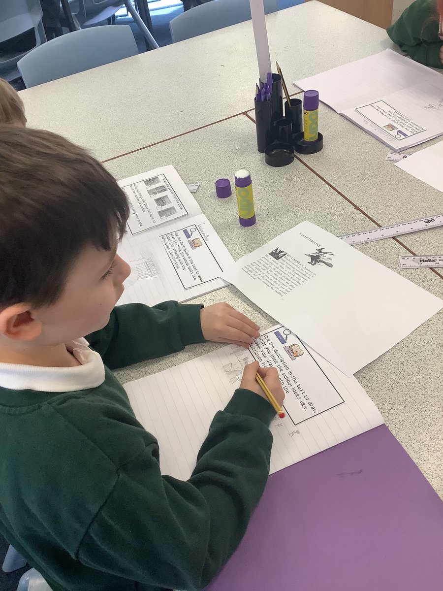 In Guided Reading this morning, we have been reading the first page of The Worst Witch by Jill Murphy. We have been using the description in the text to help us draw and label what we think Miss Cackle’s Academy for Witches looks like. #ReadingatOrchard <a href="/OrchardPrimaryA/">Orchard Primary</a>
