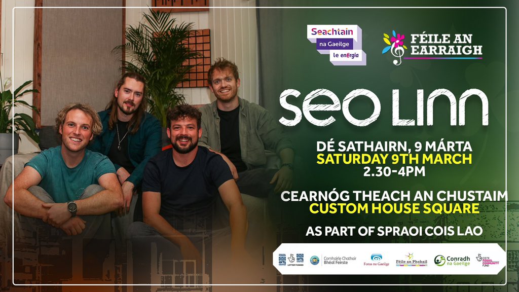 Pádraig Ó Tiarnaigh 🅾️ (@ptierney89) on Twitter photo 🎇 SPRAOI COIS LAO 🎇
👪 Family fun day trí Ghaeilge mar chuid de <a href="/SnaGaeilge/">Seachtain na Gaeilge le Energia</a> & Féile an Earraigh!
🎪Ceol, craic, spórt & spraoi in the heart of Béal Feirste - 9ú Márta 2023. 📢 1pm-4pm - Cearnóg Theach an Chustaim!
<a href="/FeileBelfast/">Féile an Phobail</a> #SnaG24 agus #FanE24 le tacaíocht ó <a href="/belfastcc/">Belfast City Council</a> 🎇 SPRAOI COIS LAO 🎇
👪 Family fun day trí Ghaeilge mar chuid de <a href="/SnaGaeilge/">Seachtain na Gaeilge le Energia</a> & Féile an Earraigh!
🎪Ceol, craic, spórt & spraoi in the heart of Béal Feirste - 9ú Márta 2023. 📢 1pm-4pm - Cearnóg Theach an Chustaim!
<a href="/FeileBelfast/">Féile an Phobail</a> #SnaG24 agus #FanE24 le tacaíocht ó <a href="/belfastcc/">Belfast City Council</a>