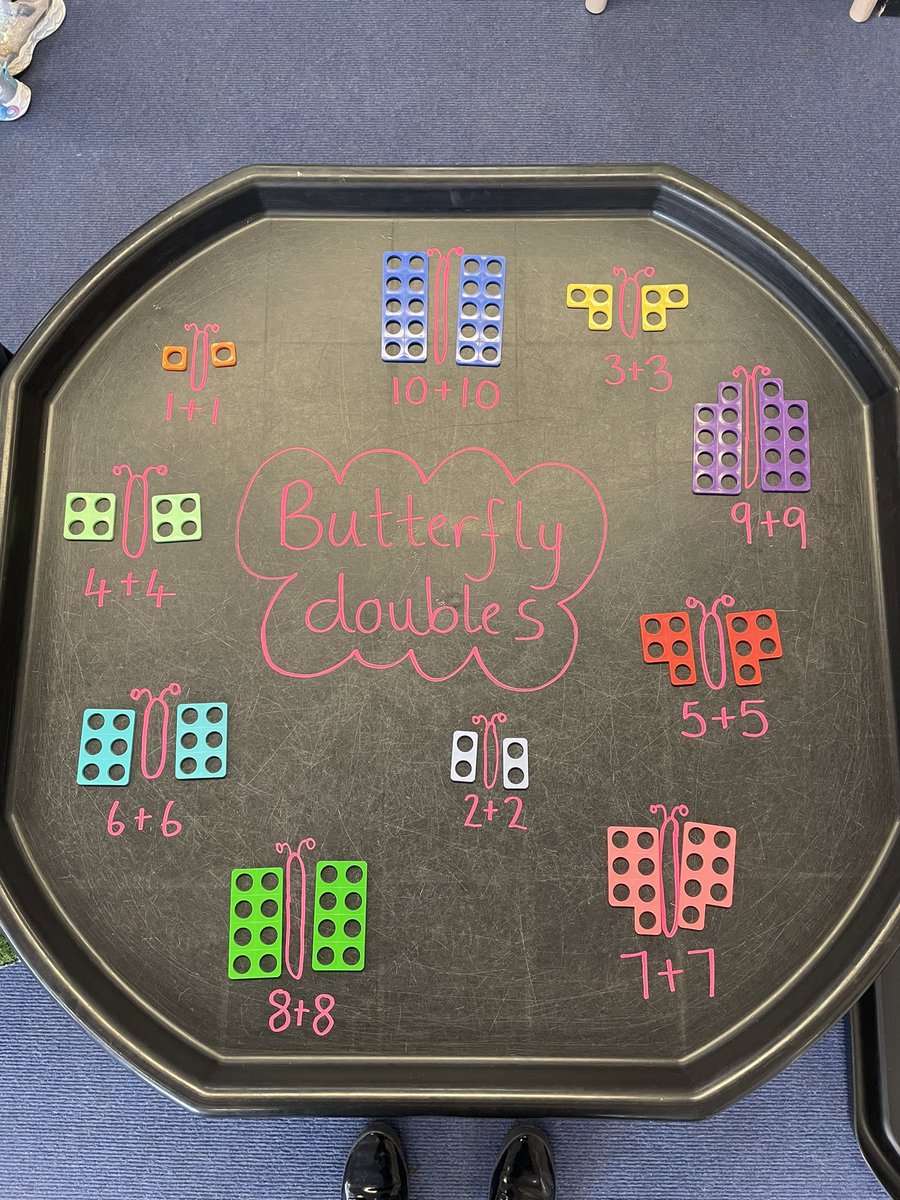 Butterfly doubles V2 
 #mathsisfun #eyfs #numeracy #mathstuff #learning #cps #numicons #playistheway #play #tufftray #eyfsmaths #numbersense #learningthroughplay #numberfun #mathskills #double #p1
#p1a