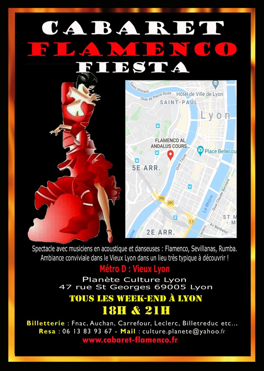 FLAMENCO_NUEVO's tweet photo. Spectacle Cabaret Flamenco Lyon à 18h, 20h. Les 9, 16, 23, 30 Mars et Tous les W end en Avril, Mai, Juin ! Musique &amp; Danse . A découvrir en Famille ou entre amis! Dans un lieu typique du Vieux Lyon #lyonsorties #lyonsoirees #sortirlyon #lyon Billetterie : https://t.co/lU57SLtc99 https://t.co/wVOEkRFQN4
