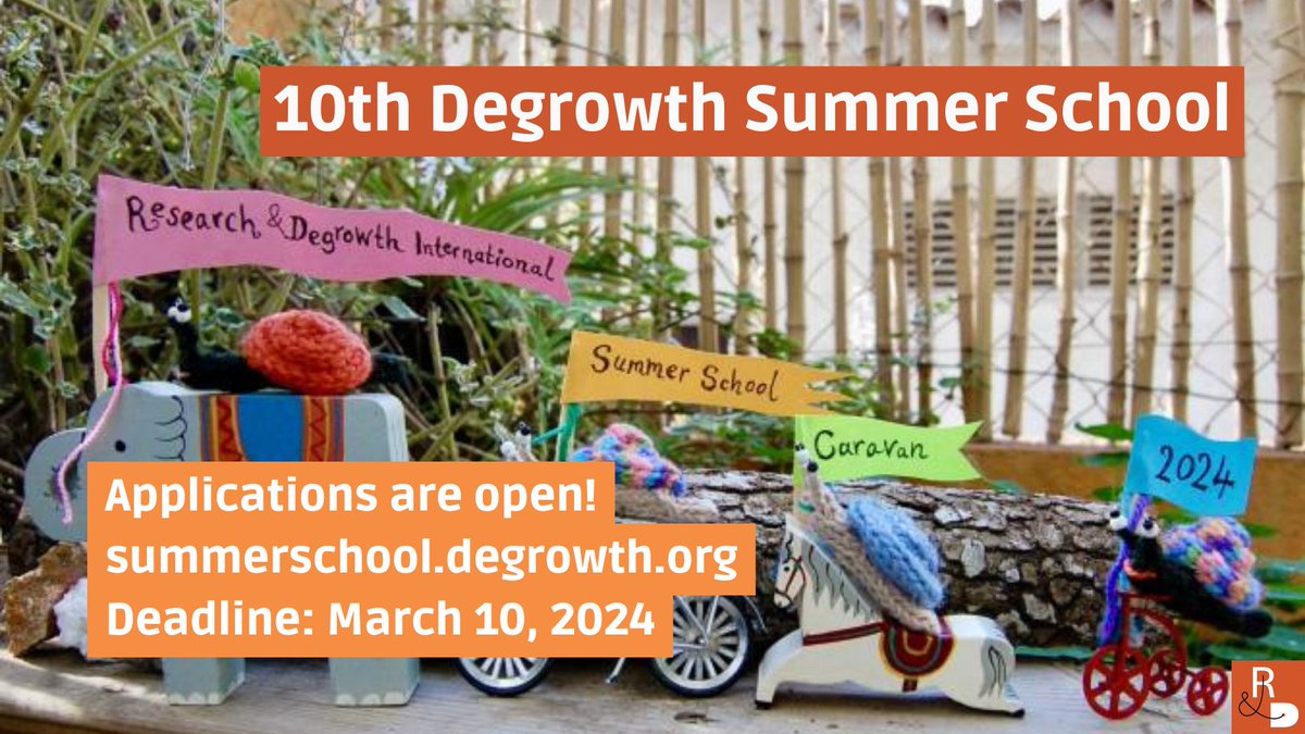 5 days left to apply for our 10th #Degrowth Summer School!

Join us in Barcelona for a week of workshops on green extractivism, colonialism, and degrowth; and cycle through Galicia to get to know local struggles for a socio-ecological transformation 🚵‍♀️✊

summerschool.degrowth.org