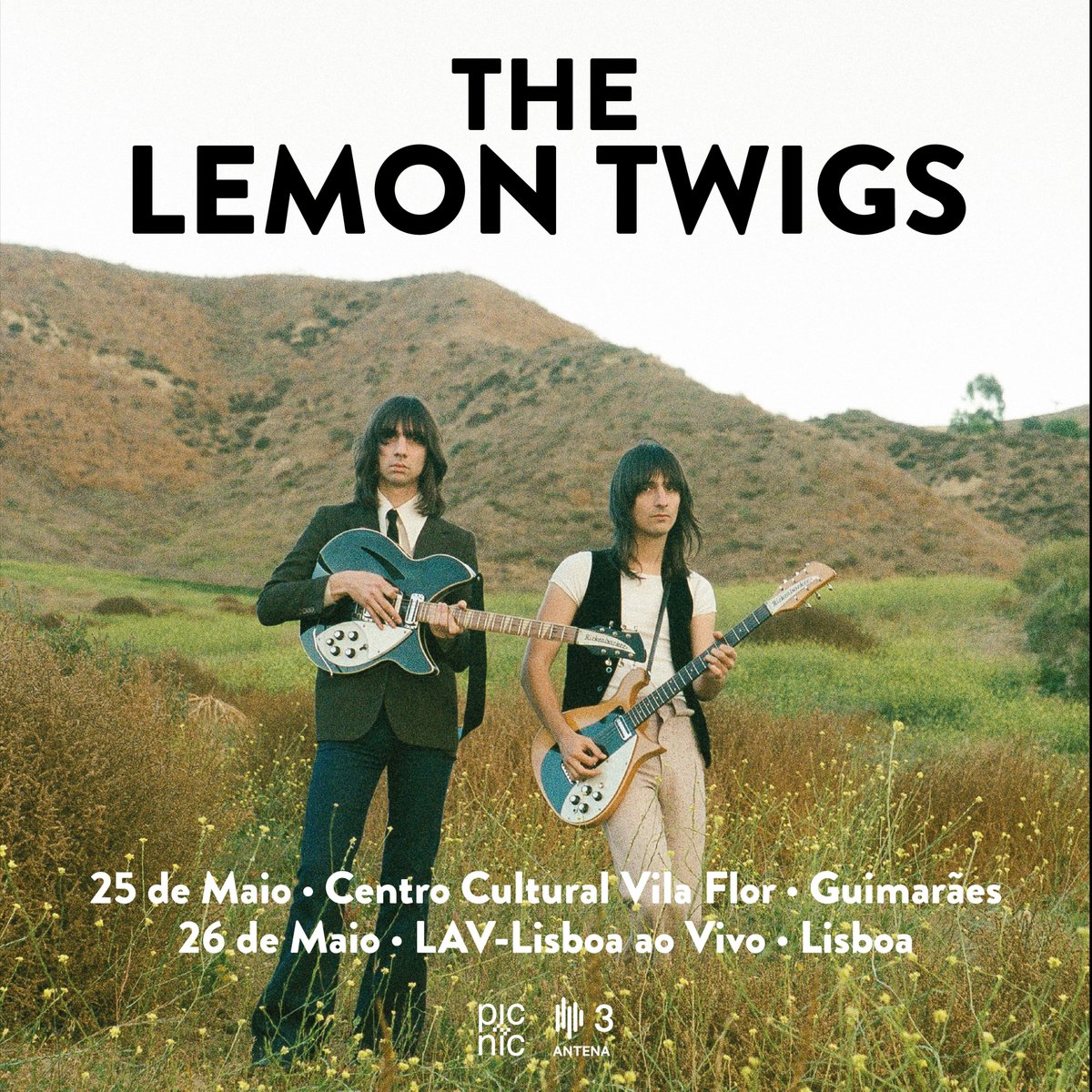 Liderada por los hermanos Brian e Michael D’Addario, @thelemontwigs, llegan por primera vez a Portugal 🇵🇹: 🗓️ 25/05, en CCVF (#Guimarães) 🗓️ 26/05, en @lavlisboaaovivo (#Lisboa) 🎟️ Entradas a la venta