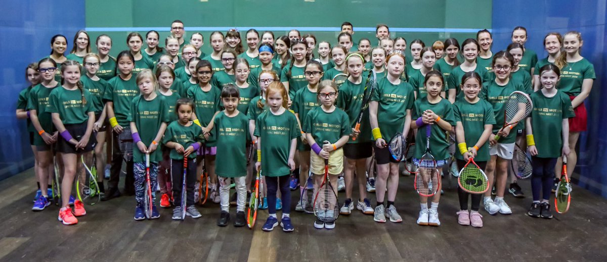 @englandsquash Girls In Motion Squash Festival 2024 hosted at the National Squash Centre and Regional Arena. 52 girls age 4-17! Plus @M1ll1eT , lots of female coaches and volunteers too.