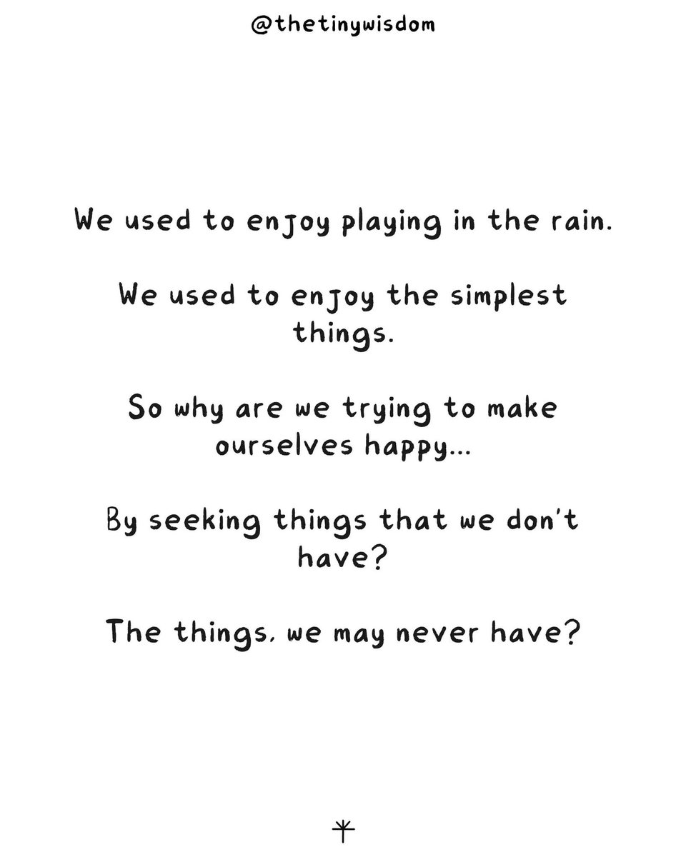 The things, we may never have.