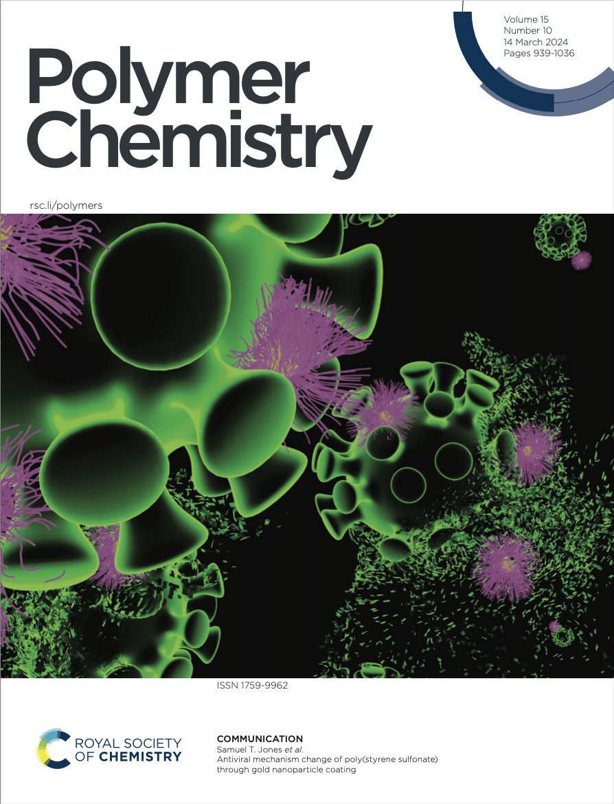 Jones Lab (@samjones_lab) on Twitter photo Great to get the cover of <a href="/PolymChem/">Polymer Chemistry</a> for our most recent work on virucidal #antivirals!
pubs.rsc.org/en/content/art… Great to get the cover of <a href="/PolymChem/">Polymer Chemistry</a> for our most recent work on virucidal #antivirals!
pubs.rsc.org/en/content/art…