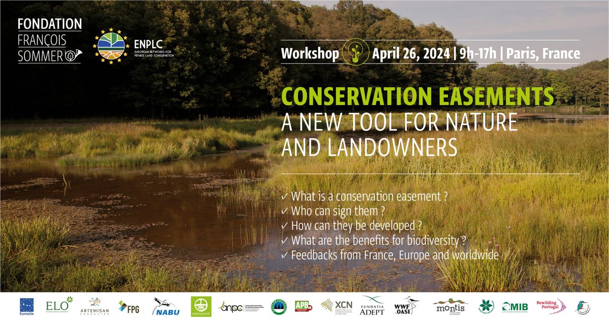 navarro_alb's tweet photo. Conservation easements, a new tool for landowners and nature
Friday April 26, 2024📆
Face-to-face & online
@FondationSommer
https://t.co/9Sxmx2f6jp #Workshop #ConservationEasements #conservation #LandStewardship Via @LIFE_ENPLC https://t.co/vdW23Obxn4