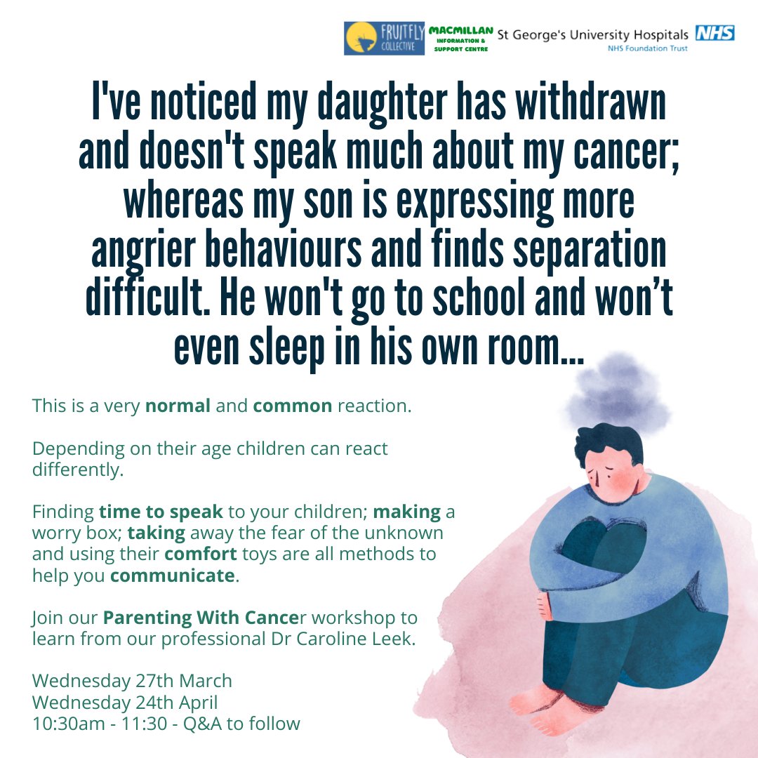 Join our Parenting with Cancer Online workshop and receive valuable guidance.