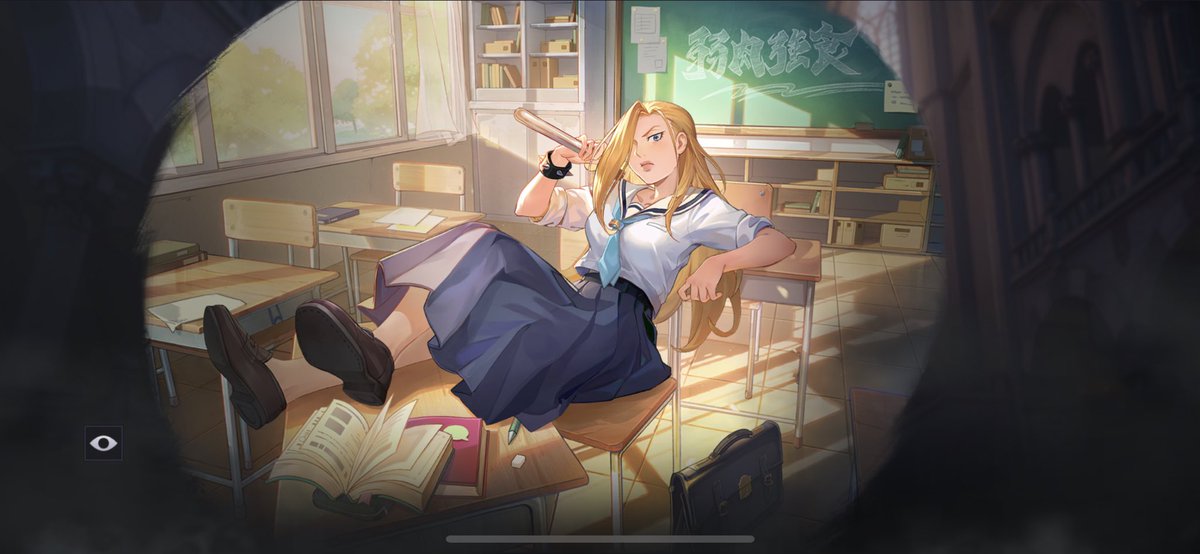 1girl school uniform blonde hair skirt book long hair indoors  illustration images