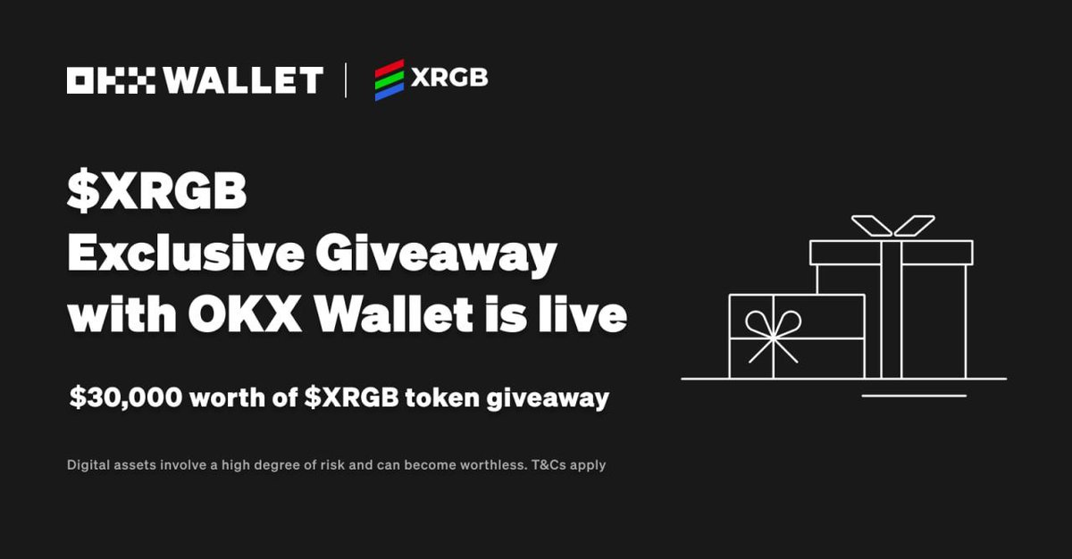 1) Our $XRGB Exclusive giveaway with OKX wallet is now LIVE on Galxe! 🚀 

We're thrilled to celebrate our listing on OKX web3 wallet @okxweb3 by giving away $30,000 worth of $XRGB tokens to our amazing community! 

$50 worth of $XRGB for each of the 600 lucky participants! Don't