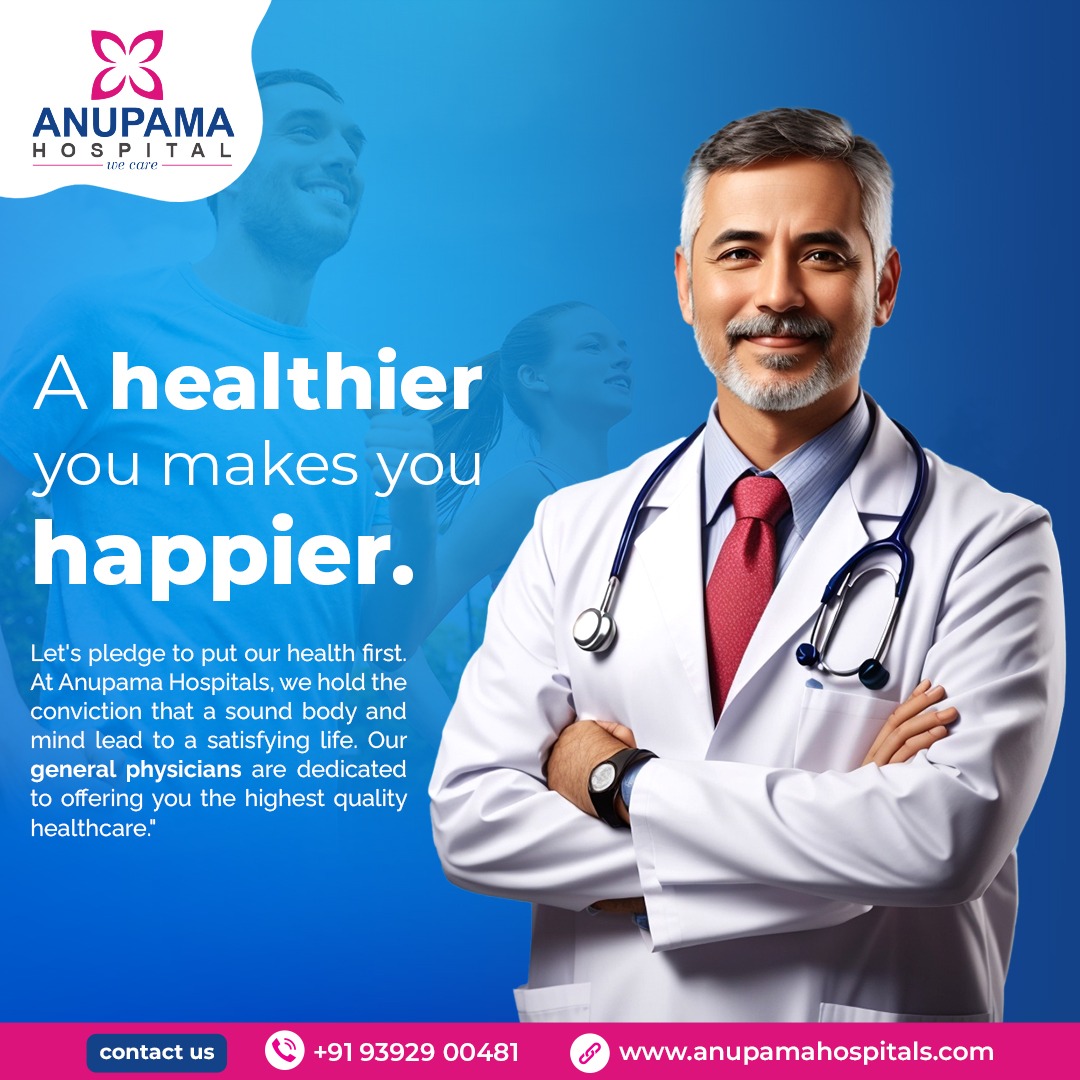 A healthier you make you happier.

#generalphysician #generalmedicine #ortho #gynecology #patiens #treatment #healthcareservices #insurance #emergencyservices #pilessurgeon #government #laparoscopic #surgeons #anupamahospitals