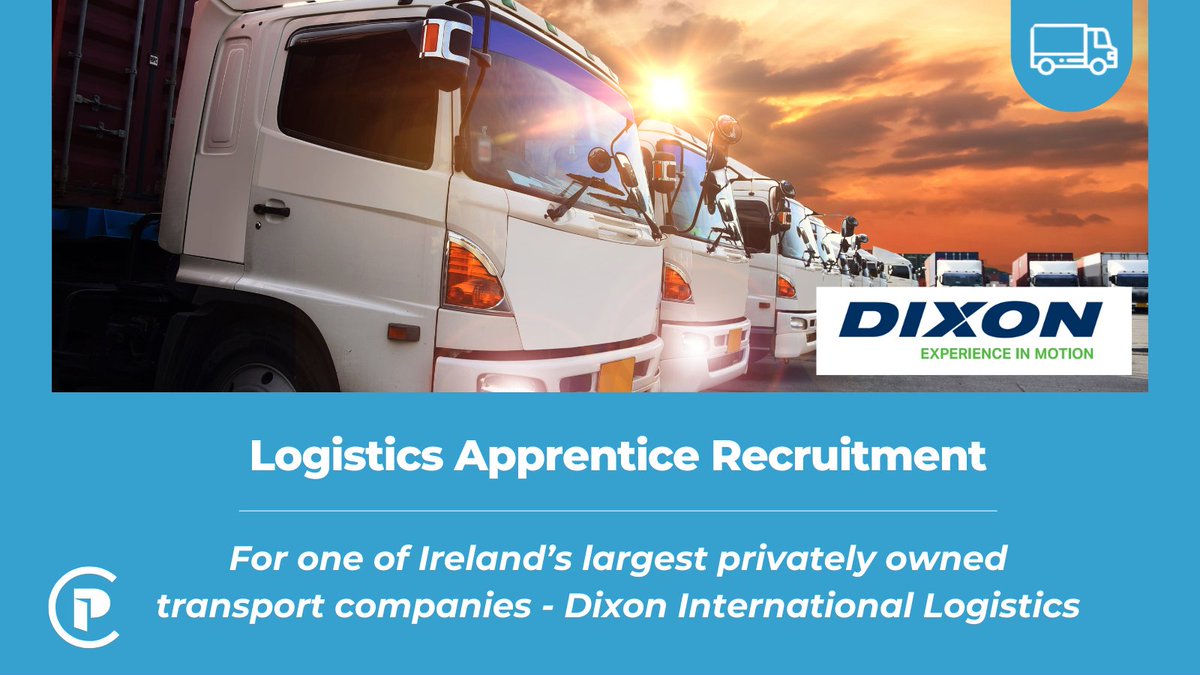 Dixon International Logistics is now recruiting logistics apprentices under the LAA program for the academic term beginning September 2024. For more information and how to apply, click here: careersportal.ie/news/Dixon-Int… @apprenticesIrl