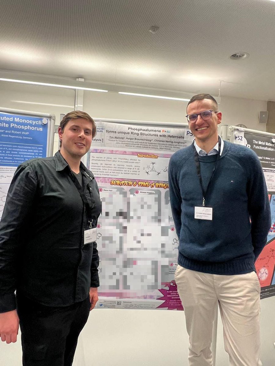 The #EWPC20_Wurzburg is currently taking place at our home base @Uni_WUE and Tim @wellnitz_tim presented some of his new results on phosphaalumene chemistry with a fun poster this time! @hering_lab @LabBraunschweig