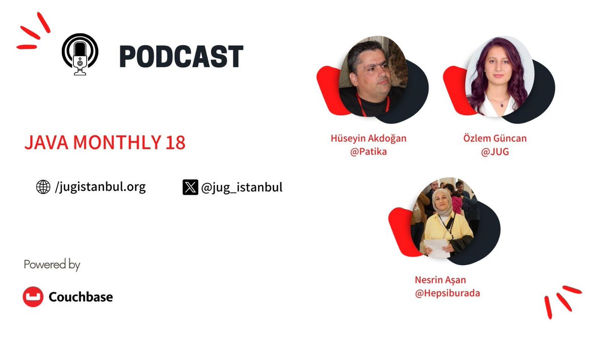jug_istanbul's tweet image. Herkese Merhabalar, bu podcast’te Şubat ayı Java gelişmelerden bahsettik, şimdiden keyifli dinlemeler🚀
@nsrndev @ozlem_guncan @hakdoganhoca
Spotify : spotify.link/WKpG1n8sIHb
#java22 #jug