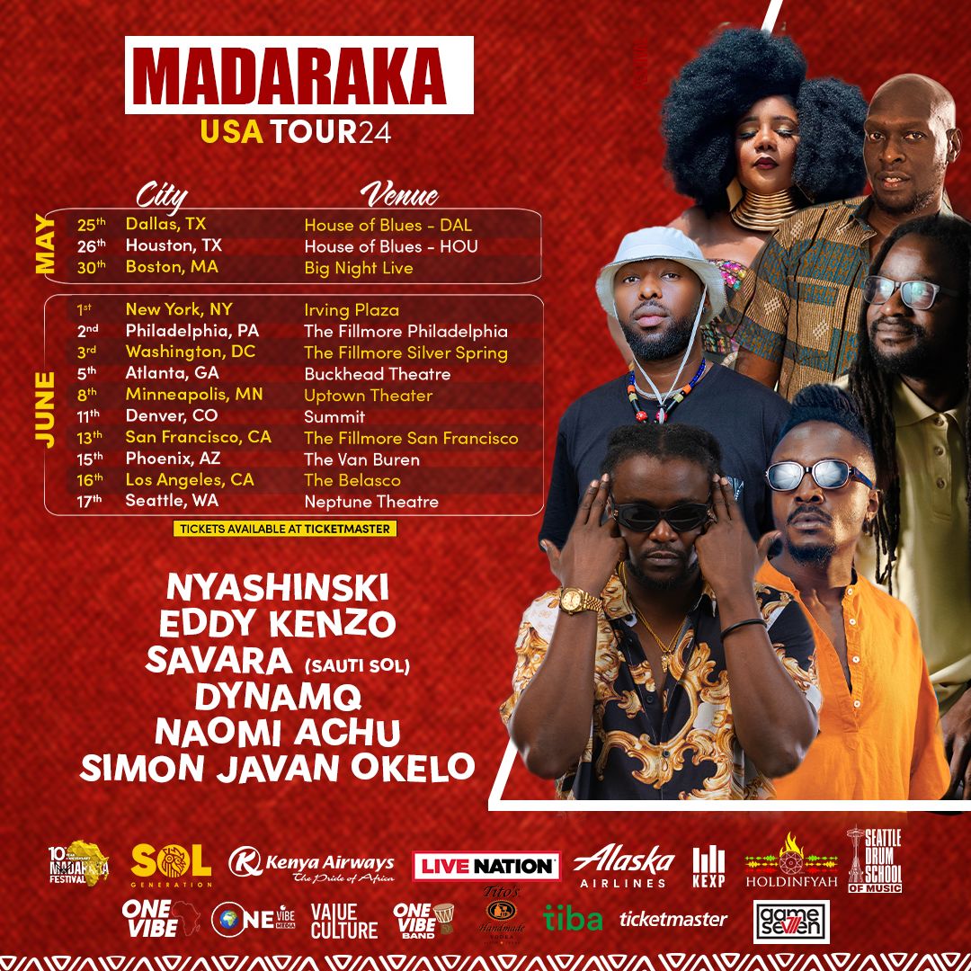 To my family in the States, it's your time! We are curating the most legendary tour yet and bringing the heat to 13 cities, starting with Dallas on the 25th of May. Get ready and get your tickets at @Ticketmaster. #MadarakaFestival2024 #NyashinskiUSTour