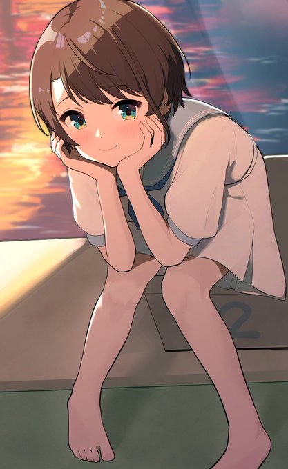 「brown hair feet」 illustration images(Latest)