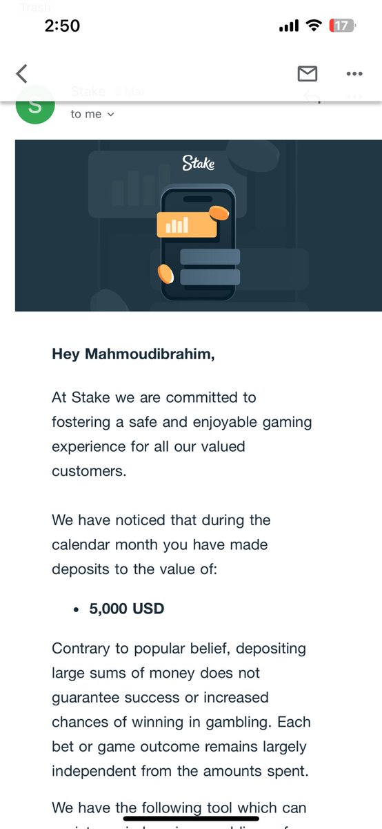crypto__noobie's tweet image. I want to give a shout out to @StakeEddie and @Stake team. You never see a casino actually looking after the interest of a gambler, but I woke up to this email.
Thank you guys for the amazing service, best casino ever. Well done 👏🏾
Such initiatives goes a long way 🫱🏾🫲🏻