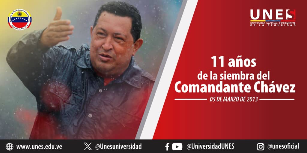 Efemérides🗓️#5Marzo lloramos es verdad, lloramos tanto que aún lo hacemos, pero no es el llanto del cobarde, son las lágrimas del amor a un excepcional ser, son las lágrimas del juramento a defender y cumplir con tu hermoso legado. Lágrimas de compromiso. 
Chávez Vive¡Venceremos!