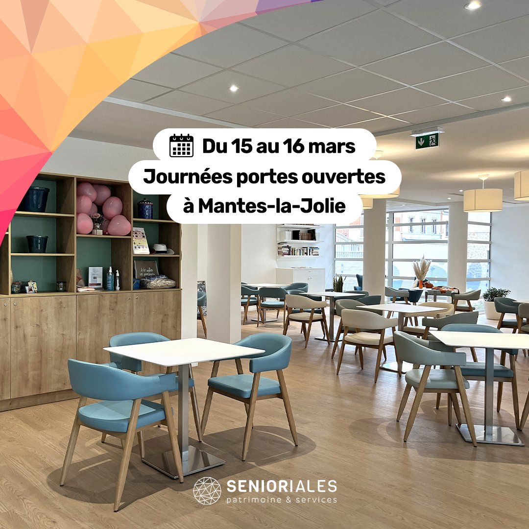 Du 15 au 16 mars, de 10h à 19h, nous vous donnons rendez-vous à Mantes-la-Jolie !
Le programme ? Ces portes ouvertes vous permettront de découvrir notre belle résidence et de participer à des animations (thé dansant et ateliers créatifs).

Profitez des offres portes ouvertes avec