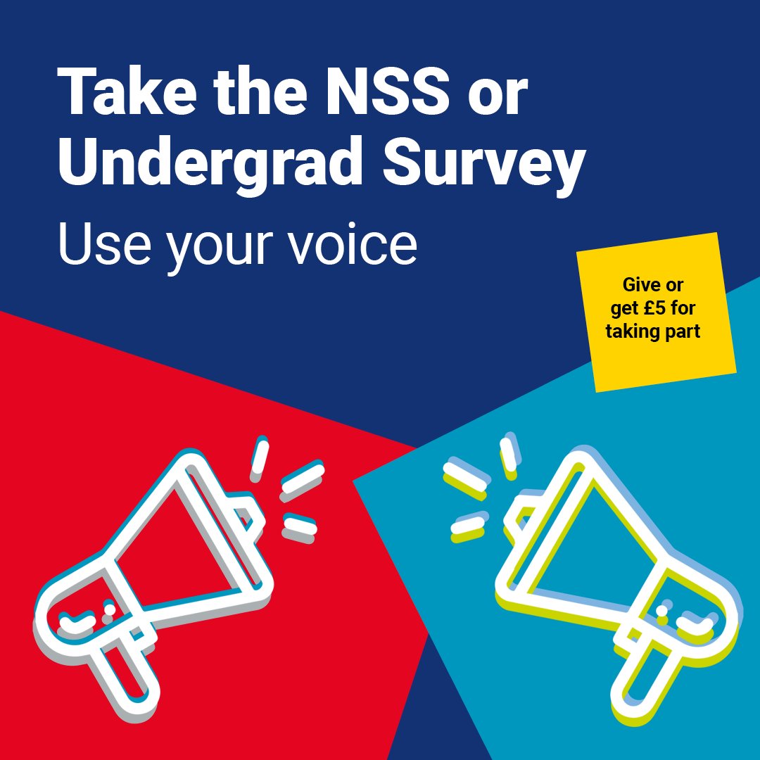 Undergraduates: Share your feedback in the National Student Survey (NSS) or Undergraduate Survey! 📣 Help us improve your LSE experience. Use your voice to win a £5 voucher or donate to charity. Enter the prize draw for a chance to win £400! 🤑 ➡️info.lse.ac.uk/current-studen…