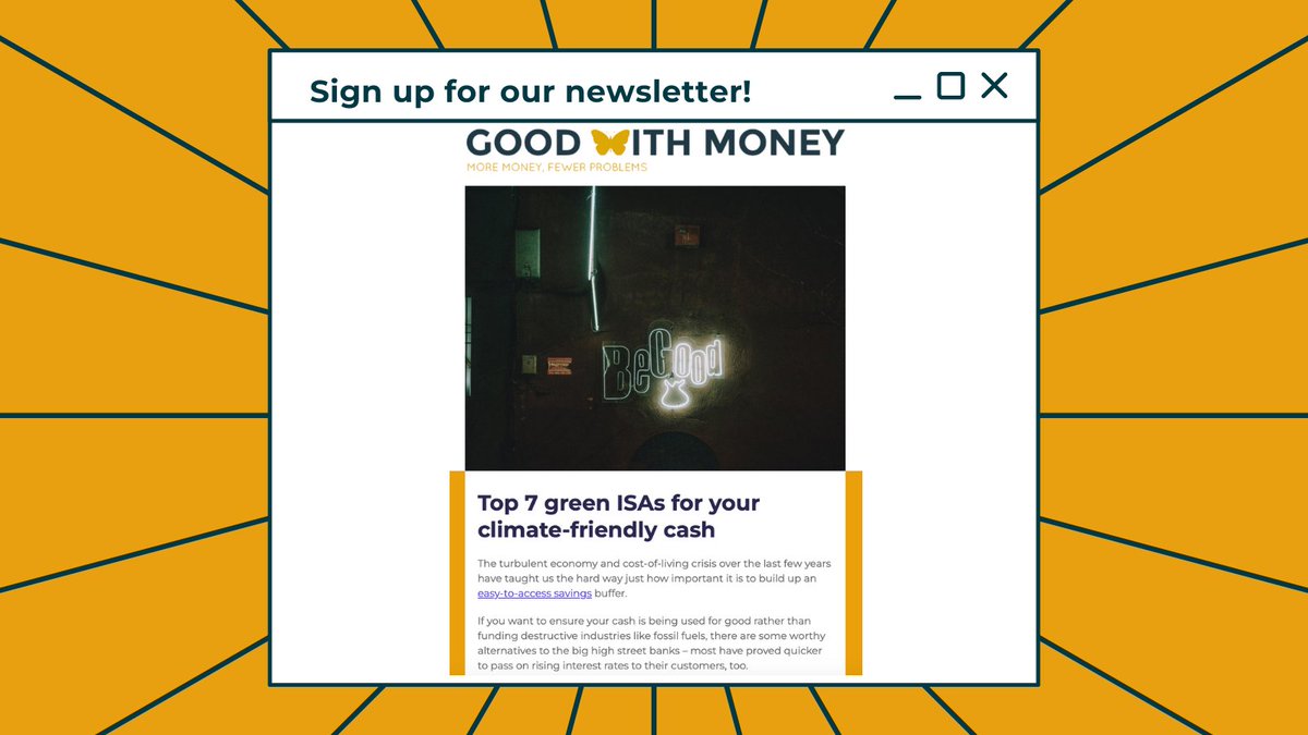 Our newsletter is out! See our top 7 green ISAs for your #climatefriendly cash, read our interview with new @UnityTrustBank CEO Colin Fyfe, and download your free guide to #firsttimeinvesting: ow.ly/BEuA50QLrk2 @liontrustfuture @triodosuk @ecologybs @charitybank