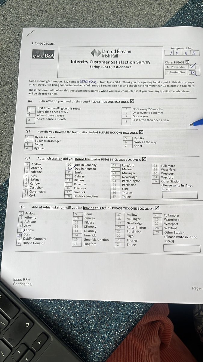 And then this happens…. Asked to fill out an Intercity Customer Satisfaction Survey on board @IrishRail You couldn’t make it up 🙄 Just provide the service we pay for #irishrail #irishpublictransport