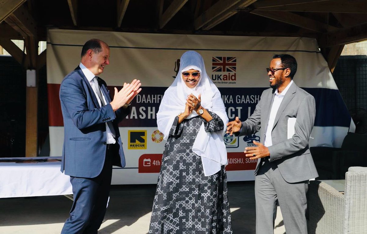 ifrahthe1's tweet image. Imagine how much could be achieved if women were at the decision-making tables? 
It has been a pleasure being a part of the roundtable discussion on Somali women’s political participation and the reception for the Gaashaan project launch hosted by @UKinSomalia