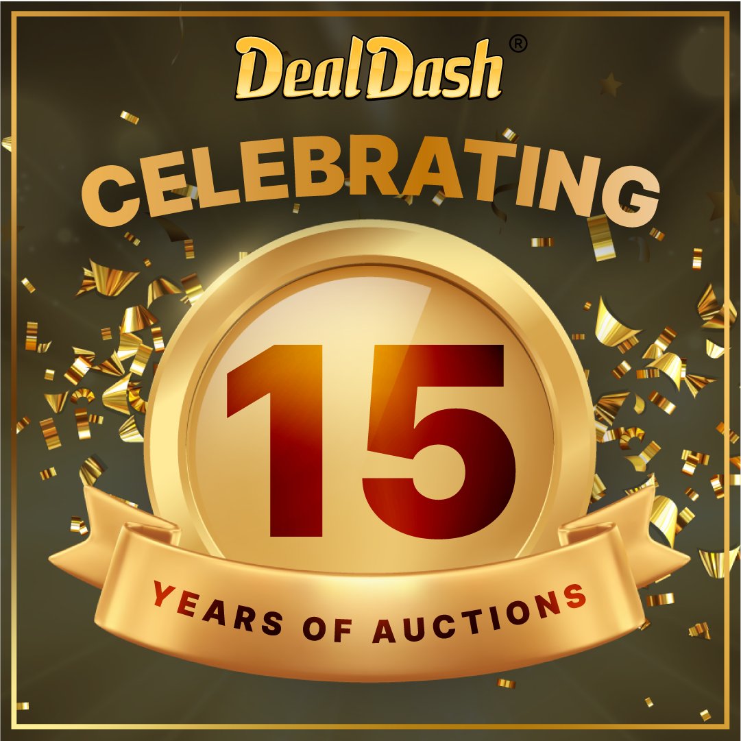 🎉 Exciting News! 🎉 Guess what, DealDash fam? 🎈 This week marks a spectacular milestone as we celebrate the 15th Anniversary of #DealDash! 🥳🎂 Can you believe it's been 15 amazing years of incredible deals, thrilling auctions, and countless moments of joy?