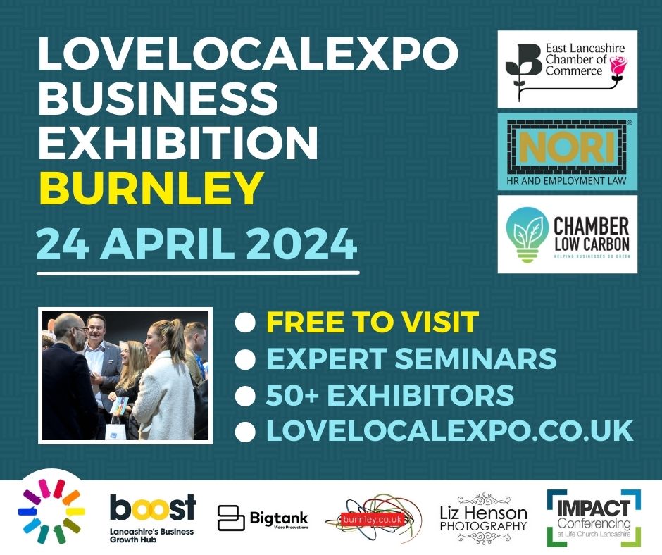 🗓 Wed 24 April - our expo returns to Burnley ⏰ 9am-3pm 📌 2 mins from the M65 at @impactlancs Why attend? ✅ FREE to attend 🧨Expert seminars on hot topics 🤩Meet 50 exhibitors 💙Everything you need for your business under one roof Get tickets at eventbrite.co.uk/e/624260258237…