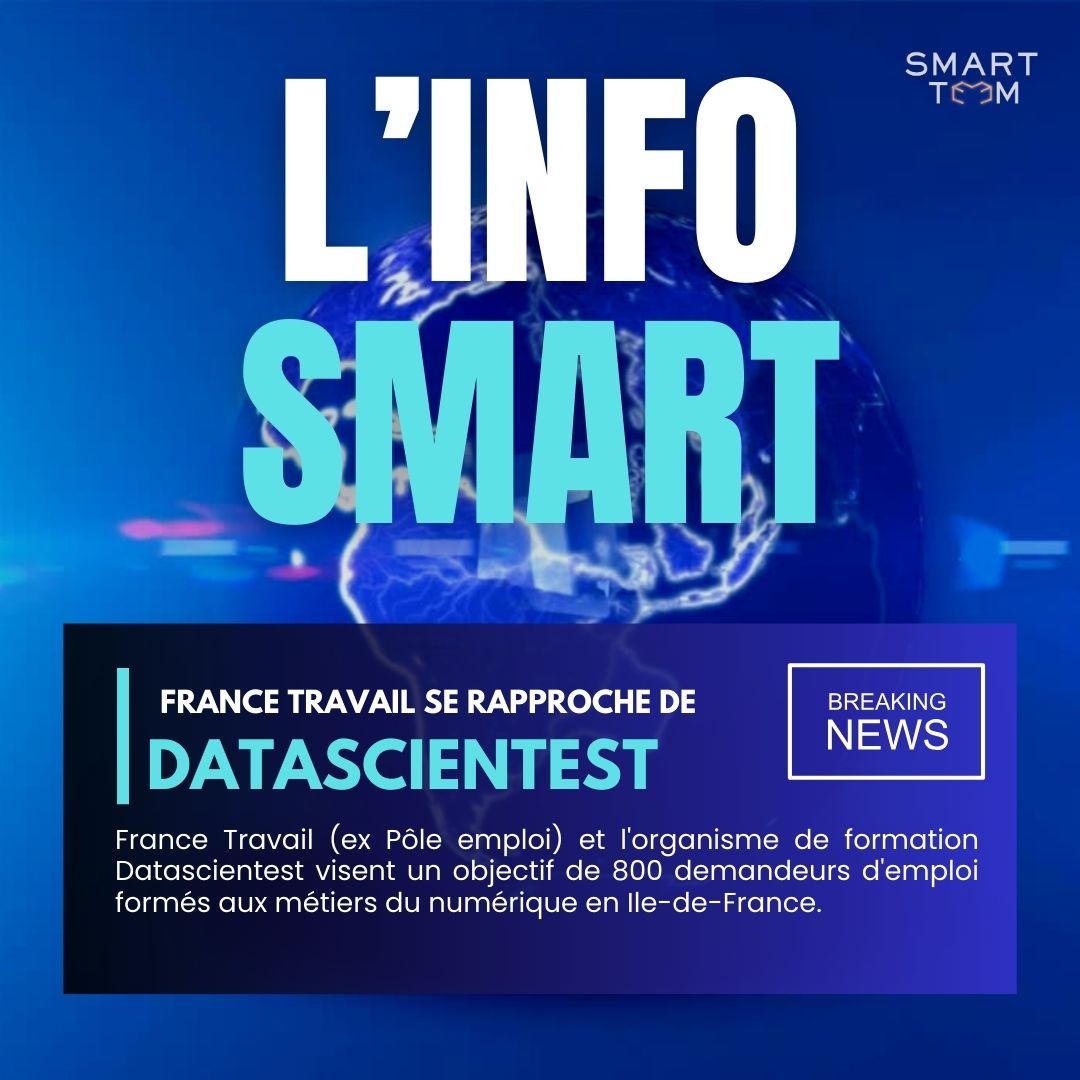 France Travail et Datascientest ont annoncé un partenariat visant à accélérer les reconversions professionnelles dans le domaine de l'informatique 

Retrouvez toutes les informations via le lien suivant :

lnkd.in/eJJwH9MQ

#DataScientest #Francetravail #FormationIT