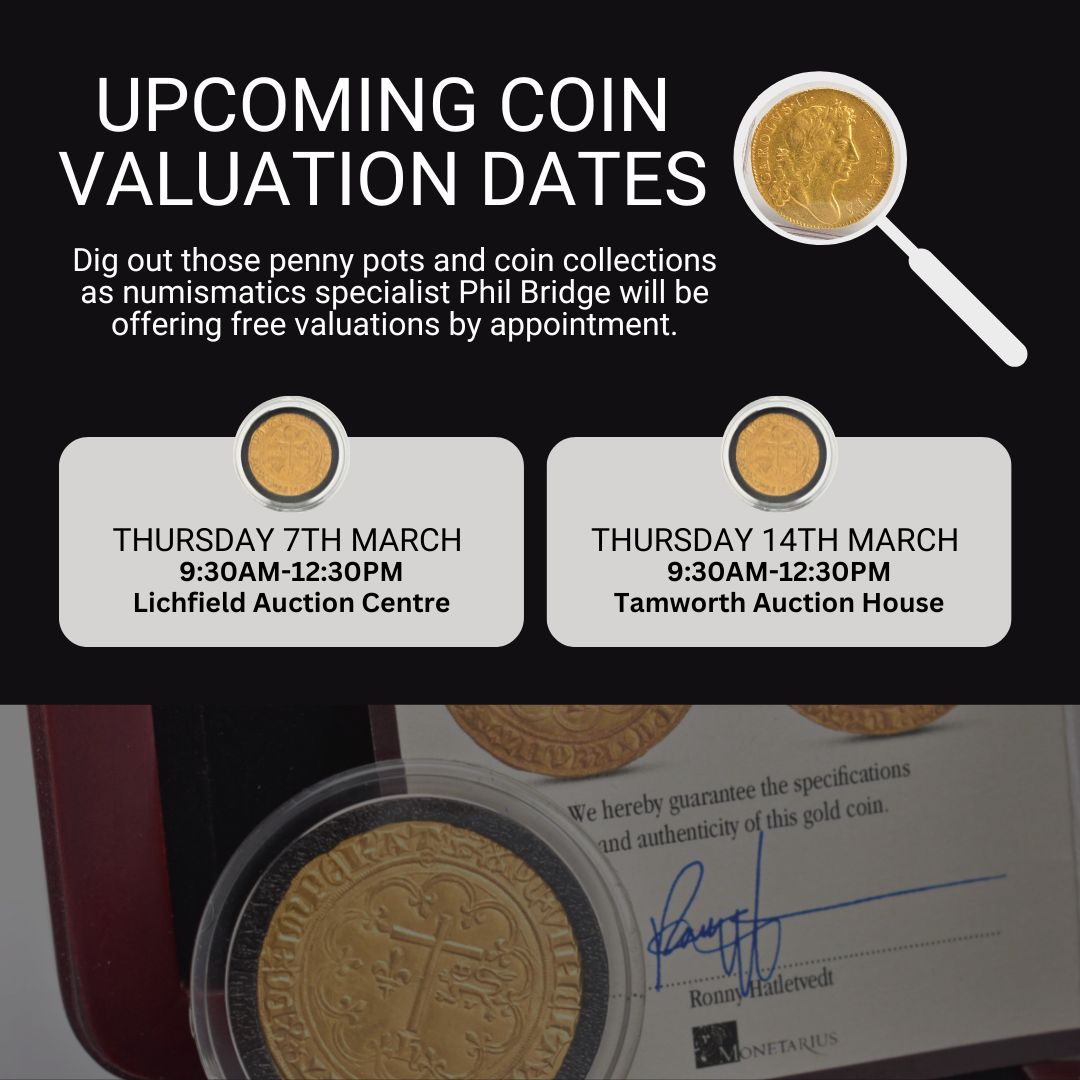 Don't forget Phil is back with us today and next week for valuations, call us to book in for Tamworth 😁
To book an appointment telephone 01543 251081 or email office@richardwinterton.co.uk.
Read more - richardwinterton.co.uk/news/departmen…