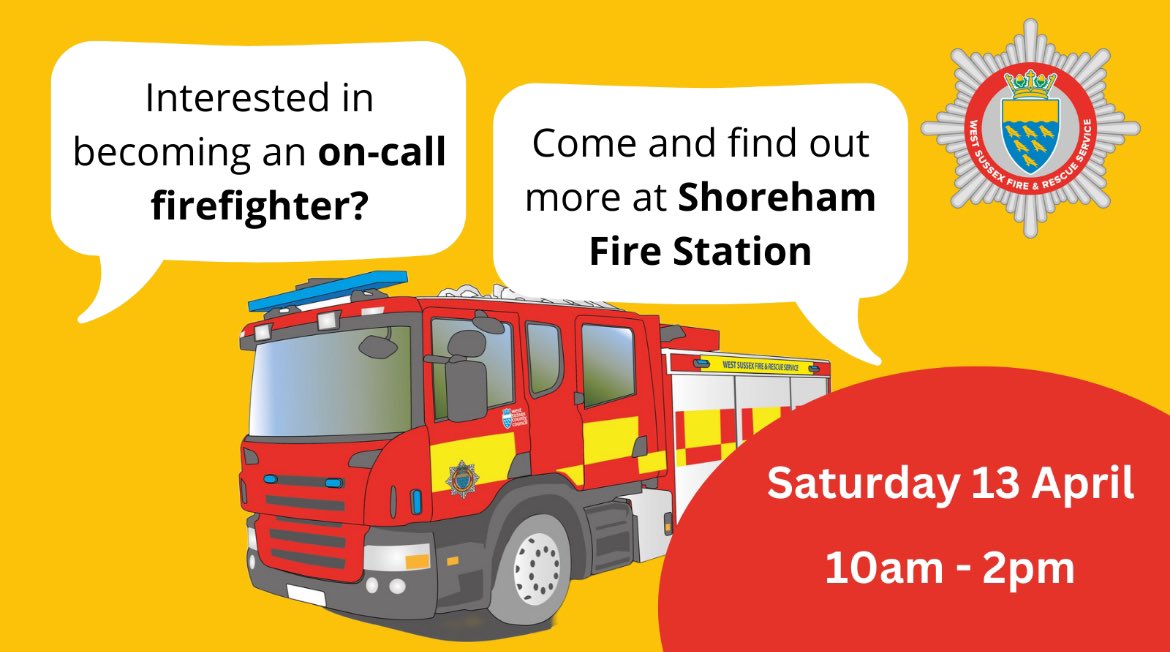 Shoreham Fire Station will be hosting a have a go day here at Shoreham Fire Station on the 13th of April. The event will be aimed at potential new retained firefighters or those who want to find out more about being and on call firefighters.