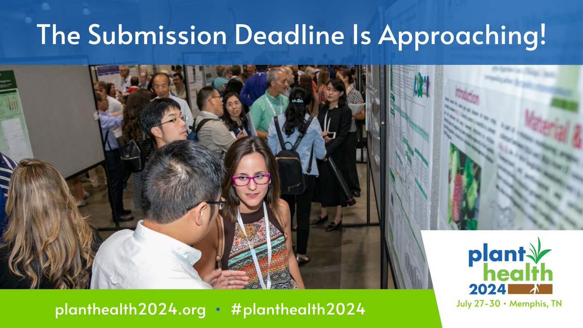 Time is running out! Submit your abstract for #PlantHealth2024. Be part of this immersive event, share your research, and join peers and leaders in shaping the future of #PlantHealth. Submit before it's too late! bit.ly/42ncCpD #AbstractSubmission #PlantPathology