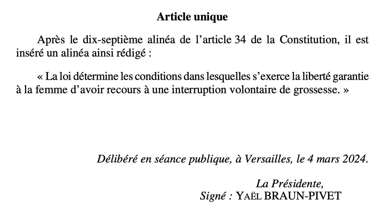 ResAlp__'s tweet photo. En fait ils ont juste constitutionnalisé que les conditions de l'exercice de l'IVG doivent être légiférées, c’est donc pas une garantie constitutionnelle puisqu’on peut restreindre le droit d'avorter par la loi

Quel était l’objectif?

#IVGconstitution #IVG #IVGDansLaConstitution https://t.co/jFv2Sb0YHJ