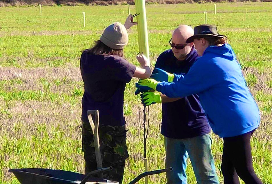 Cranborne now has a Community Orchard!

Thank you to all 40 or so volunteers planting it on Sunday,  especially <a href="/CranborneEstate/">Cranborne Estate</a> &amp; @CranborneChase  FIPL funding for making it possible.