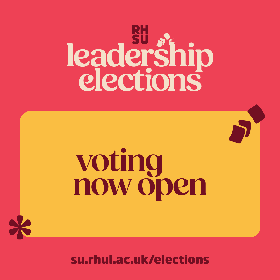 Hi guys!
You probably already know but our Leadership Elections voting is now live :)
Stop what you're doing and vote here: su.rhul.ac.uk/elections/2024/
Okay byeeeee