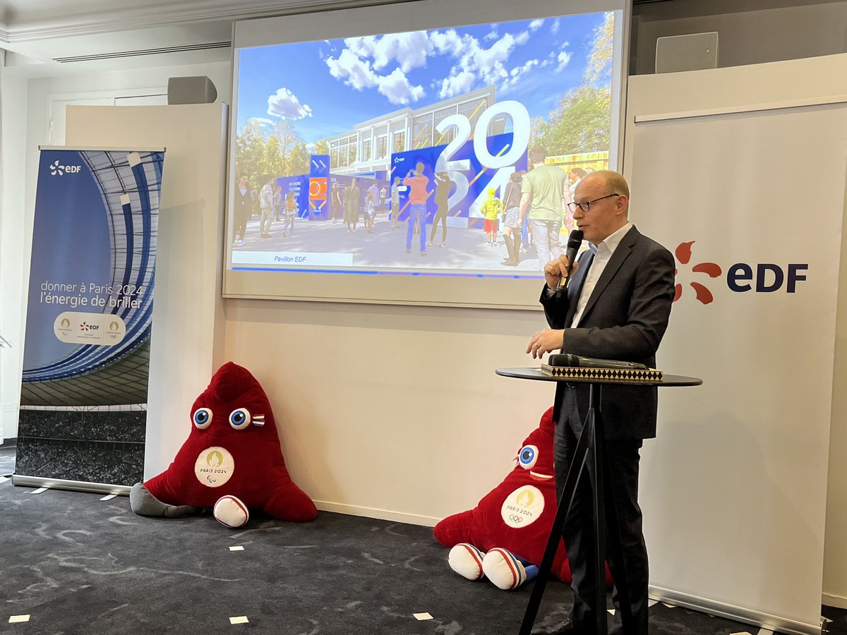 Sur sa présence événementielle durant les Jeux de #Paris2024 <a href="/EDFofficiel/">EDF</a> sera présent au sein du Club France à La Villette 🇫🇷 

Autre annonce, à partir du 12 juillet, EDF prendra possession du pavillon Gabriel qui sera tout l’été le Pavillon #EDF pour y accueillir du public
