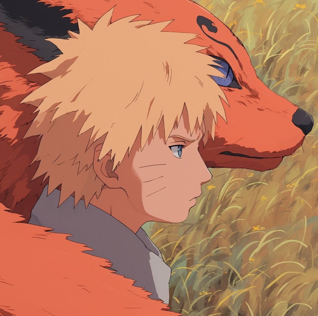 4th_tsunade's tweet image. Naruto x Ghibli