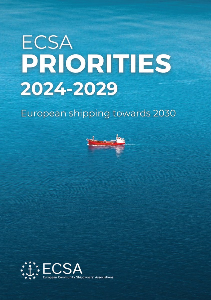 📢European Shipowners’ priorities 2024-2029

Ahead of the 2024 🇪🇺 elections, ECSA launches its policy priorities for the next 5 years:

⚓️Climate &amp; energy transition
⚓️People-centred green &amp; digital transition
⚓️Ship Finance &amp; Competitiveness
⚓️Trade

➡️ecsa.eu/sites/default/…