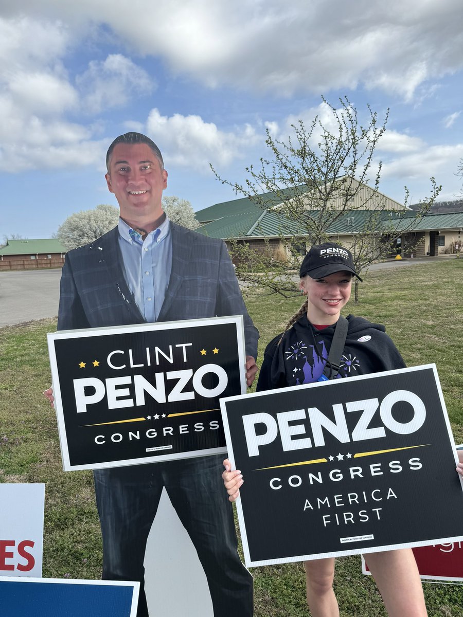 Proud of our oldest - first time voter casting a ballot for #AmericaFirst candidate Senator @ClintPenzo for Congress! #penzoforthepeople #Conservative #DrainTheSwamp @charliekirk11 @DC_Draino @mattgaetz @chicksonright @Moms4Liberty