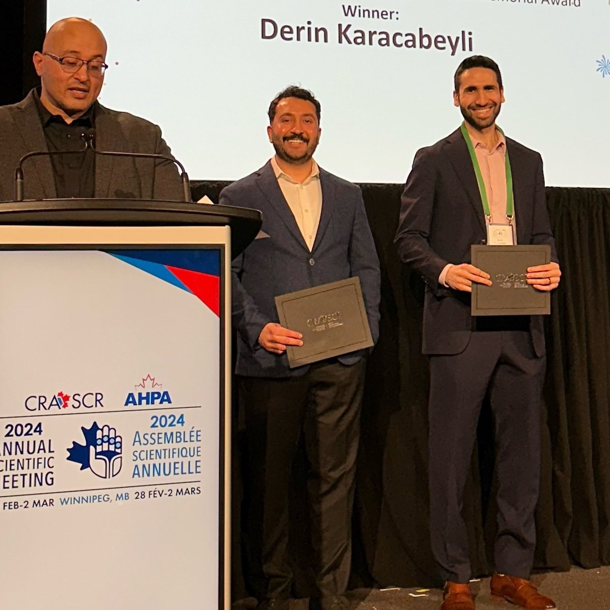 Congratulations to @Arthritis_ARC research trainee Dr. Derin Karacabeyli for being the recipient of the Best Abstract on Clinical or Epidemiology Research by a Trainee – Phil Rosen Award at the 2024 @CRASCRRheum Annual Scientific Meeting #ASM24