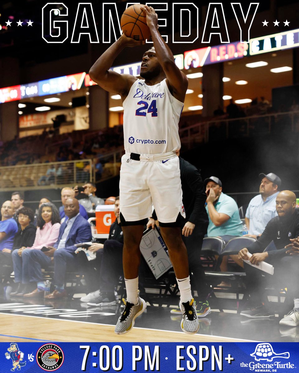 Delaware Blue Coats (@blue_coats) on Twitter photo tuesday night basketball.
π 7:00 PM ET
πΊ <a href="/ESPNPlus/">ESPN+</a>
π <a href="/CPSkyhawks/">College Park Skyhawks</a>
π Gateway Center Arena
#GetYourCoatsOn | <a href="/TheGreeneTurtle/">The Greene Turtle</a> tuesday night basketball.
π 7:00 PM ET
πΊ <a href="/ESPNPlus/">ESPN+</a>
π <a href="/CPSkyhawks/">College Park Skyhawks</a>
π Gateway Center Arena
#GetYourCoatsOn | <a href="/TheGreeneTurtle/">The Greene Turtle</a>