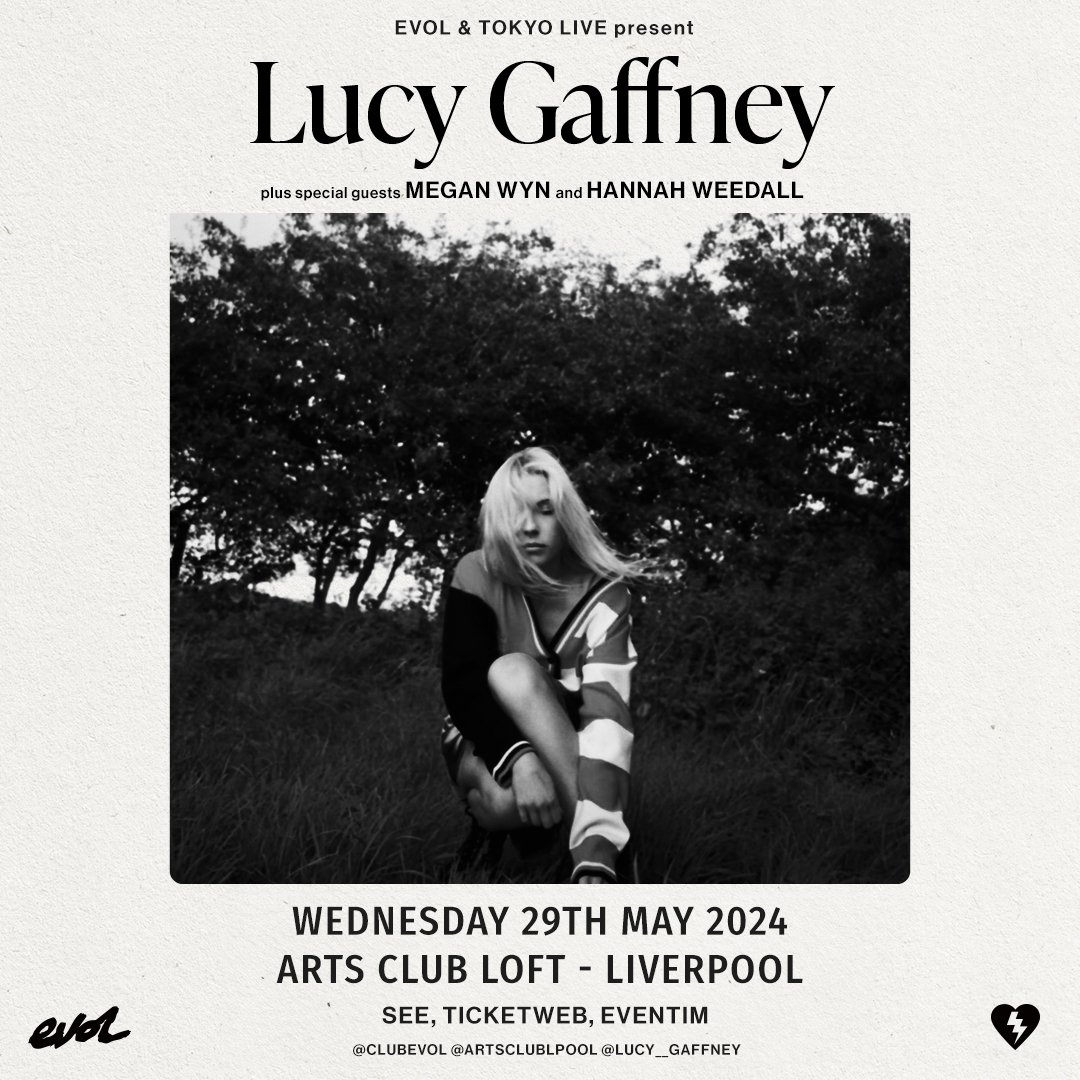 ***SUPPORT ANNOUNCEMENT*** Delighted to announce that @megannwyn and @hannahweedalll are special guests at Belfast singer-songwriter @Lucy__Gaffney's Liverpool headline show, Wednesday May 29th at @artsclublpool! Tickets available @seetickets 💫 seetickets.com/event/lucy-gaf…