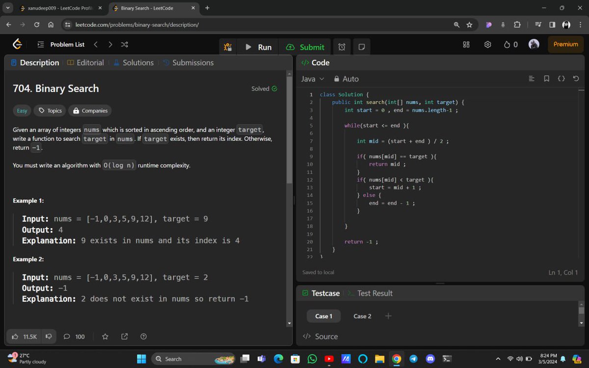 DAY-17 & 18 of #100daysofcoding 

✅  DSA Journey: Linearsearch and Binary Search Basic Implementation of LS AND BS
✅  React : State and Lifecycle 
Does anyone have any go-to guides, courses, or tips to learn React 

#DSA  #webdevelopment #100daysofcodechallenge