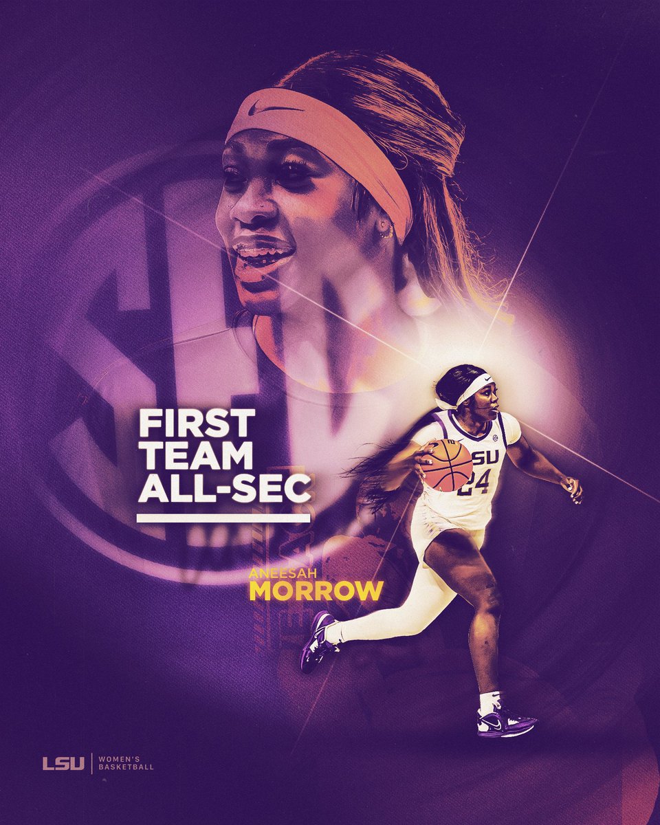 LSUwbkb's tweet photo. Aneesah Morrow.
First Team All-SEC.

📄 https://t.co/RsYCVrAaoC https://t.co/0HZiS3A9Y0