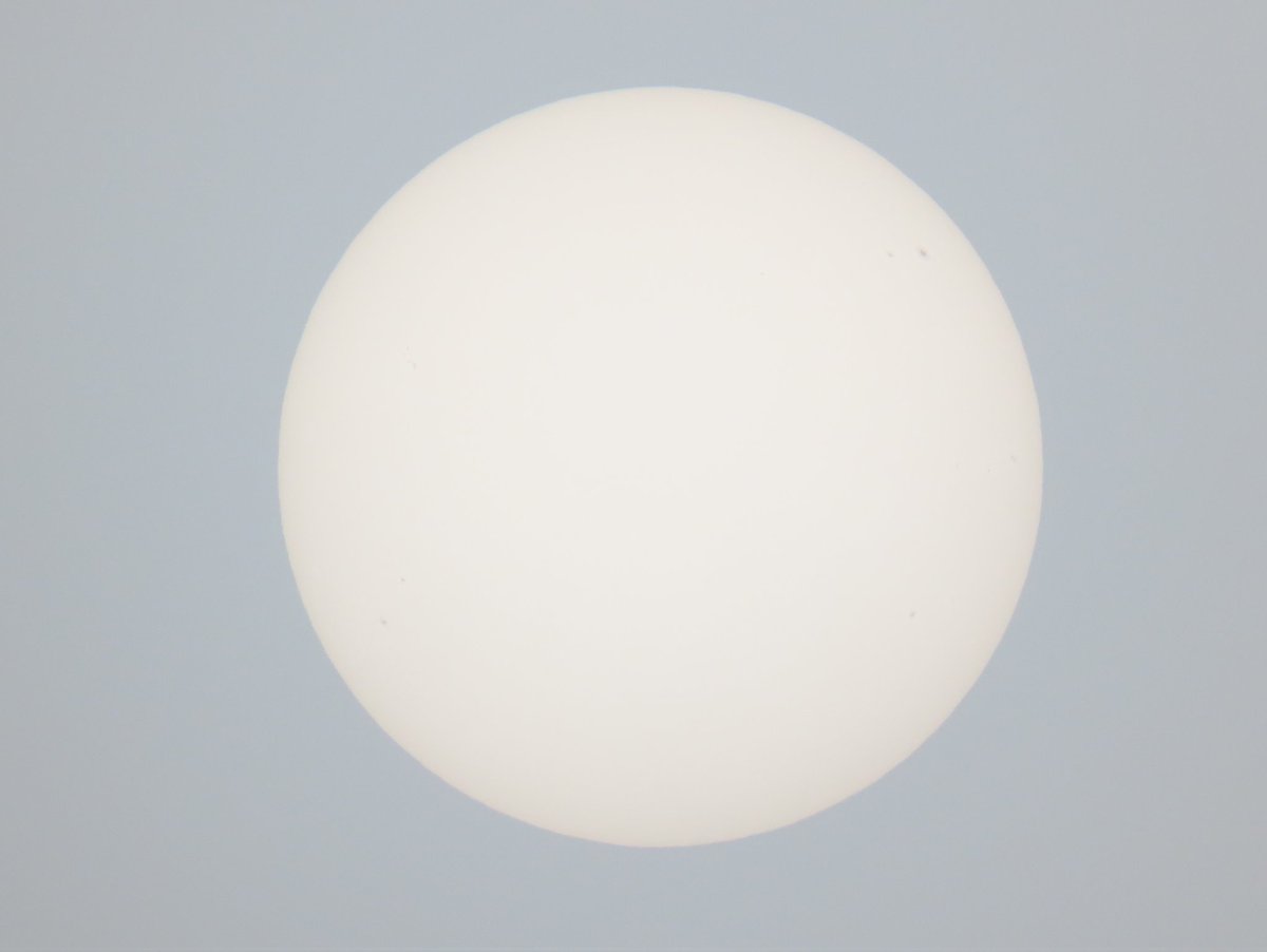 I was able to look at the Sun yesterday morning through the thick fog at Swilly yesterday. Noticed at few black spots which was the first time I've seen that.
