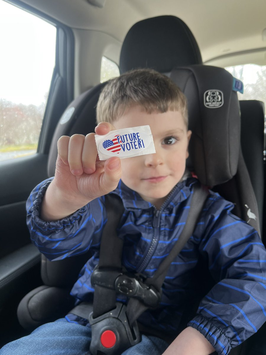 Patrick proudly joined me in voting for @NikkiHaley for President this morning! #Vote2024